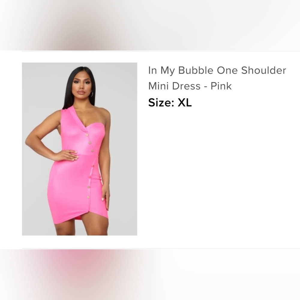 Fashion Nova In My Bubble One Shoulder Mini Dress